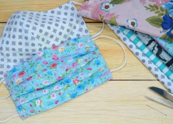 diy tumpukan masker kain