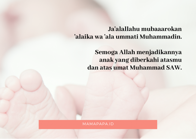 kartu ucapan kelahiran bayi laki-laki islami