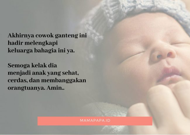 kartu ucapan kelahiran bayi laki - laki